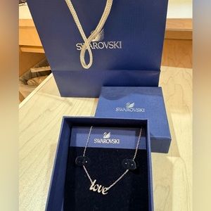 NEW IN BOX Swarovski Love Lettered Pendant Necklace